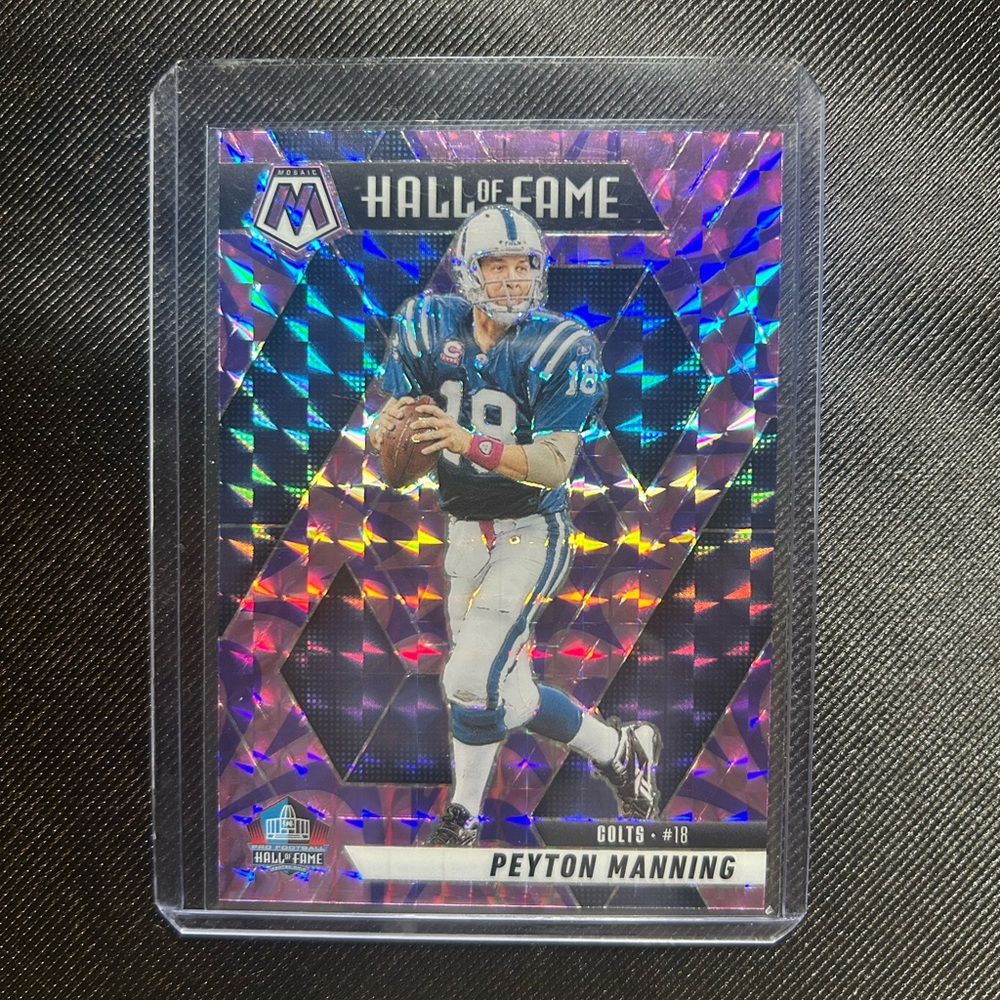 QB Hall of Fame Peyton Manning Purple Prizm Mocaic